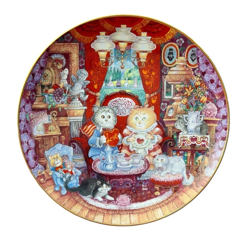 Franklin Mint Heirloom Bill Bell Whisker Wuv Collector Plate
